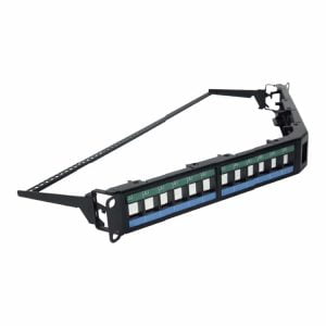 Bản đấu nối cáp 24 port UTP góc nghiên, bao gồm thanh quản lý cáp, không bao gồm Modular Jack