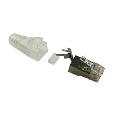 Đầu cắm chuẩn RJ45 dành cho cáp FTP CAT5e/CAT6(sử dụng cho cả lõi nhiều sợi và lõi đặc),được mạ một lớp vàng dày 50 micro-inch và kèm theo Boot trong suốt (OD 8.5mm)
