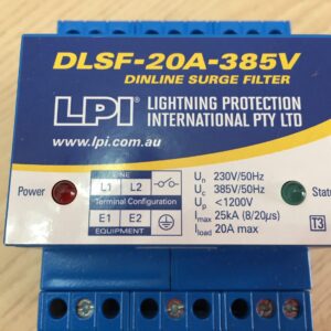 DLSF-20A-385V Thiết bị cắt lọc sét 01 pha dòng tải 20A, dòng sét 25kA, lắp nối tiếp với CB