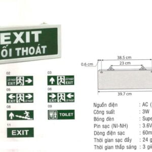 Đèn Exit KT-620 (2 mặt)