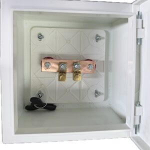 Tủ kiểm tra điện trở PVC 200x200x128 VINANCO (Phụ kiện: thanh đồng 100x25x3mm, sứ cách điện, cos thau cho cáp 50mm2)