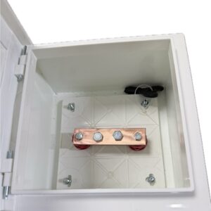 Tủ kiểm tra điện trở PVC 200x200x128 VINANCO (Phụ kiện: thanh đồng100x25x3nn, sứ cách điện)